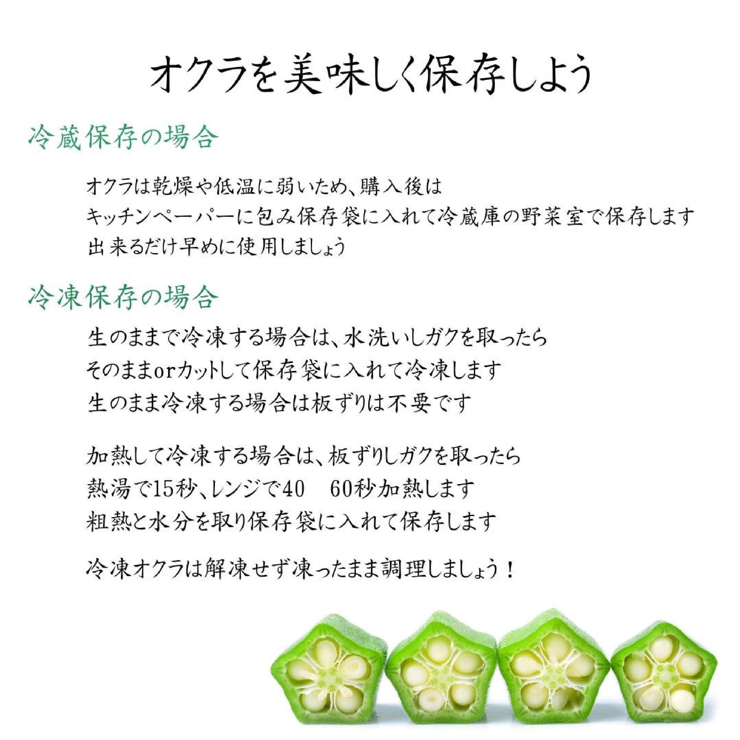 熊本県八代産　生産者直送　朝採おくら　５０本