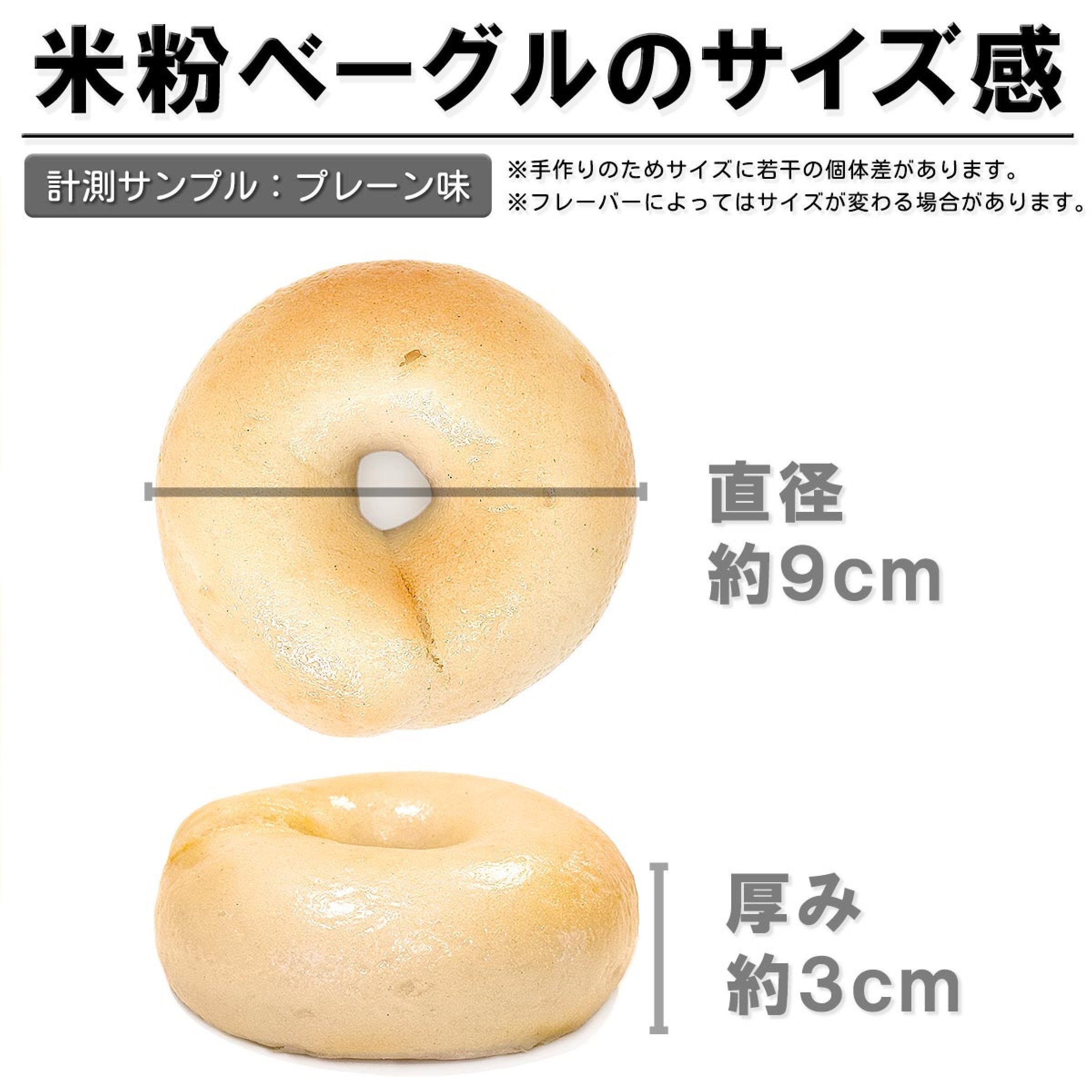 恵美須町サービスエリア 米粉のベーグル　プレーン味×５個