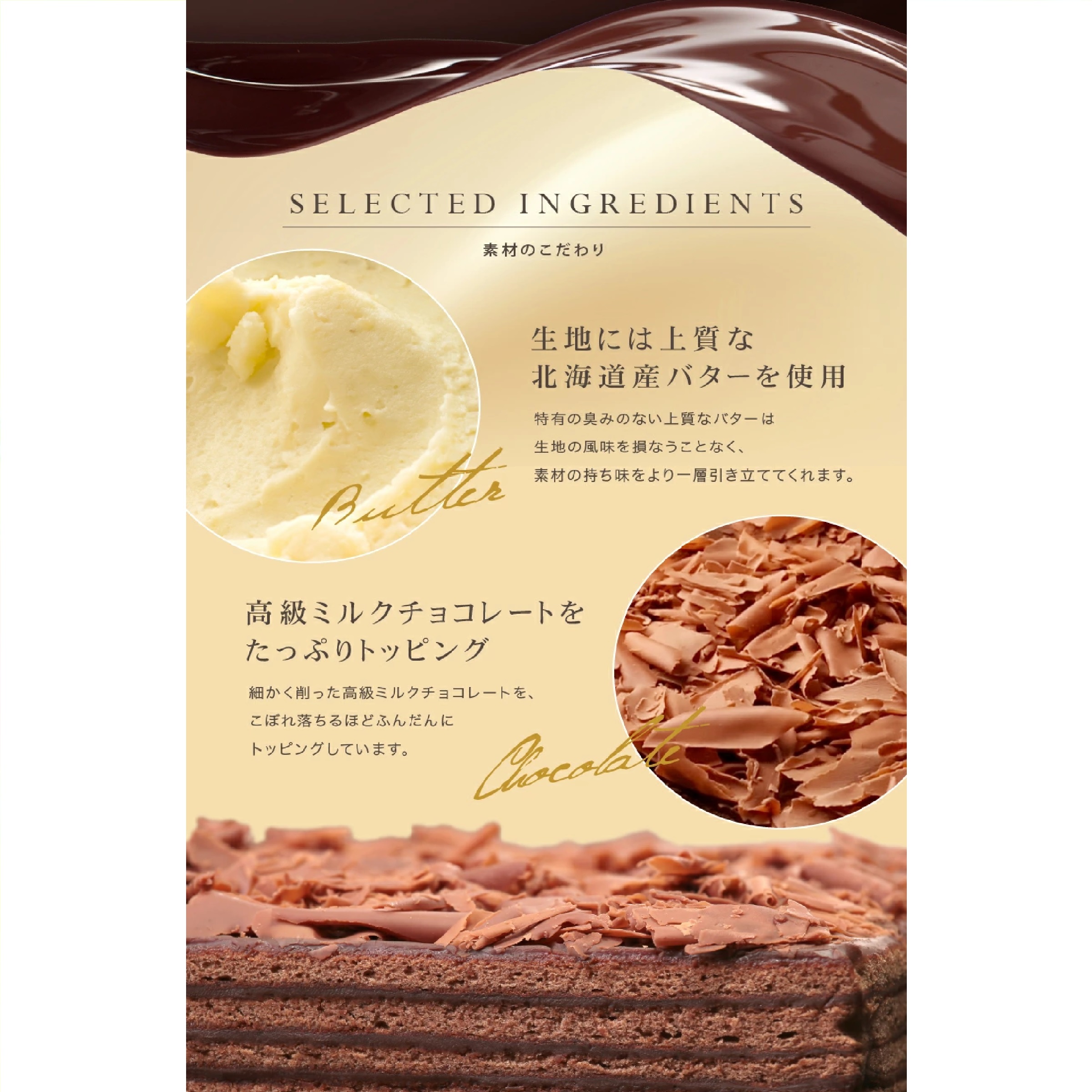 フランソワ ボヌール・カレ チョコレートケーキ