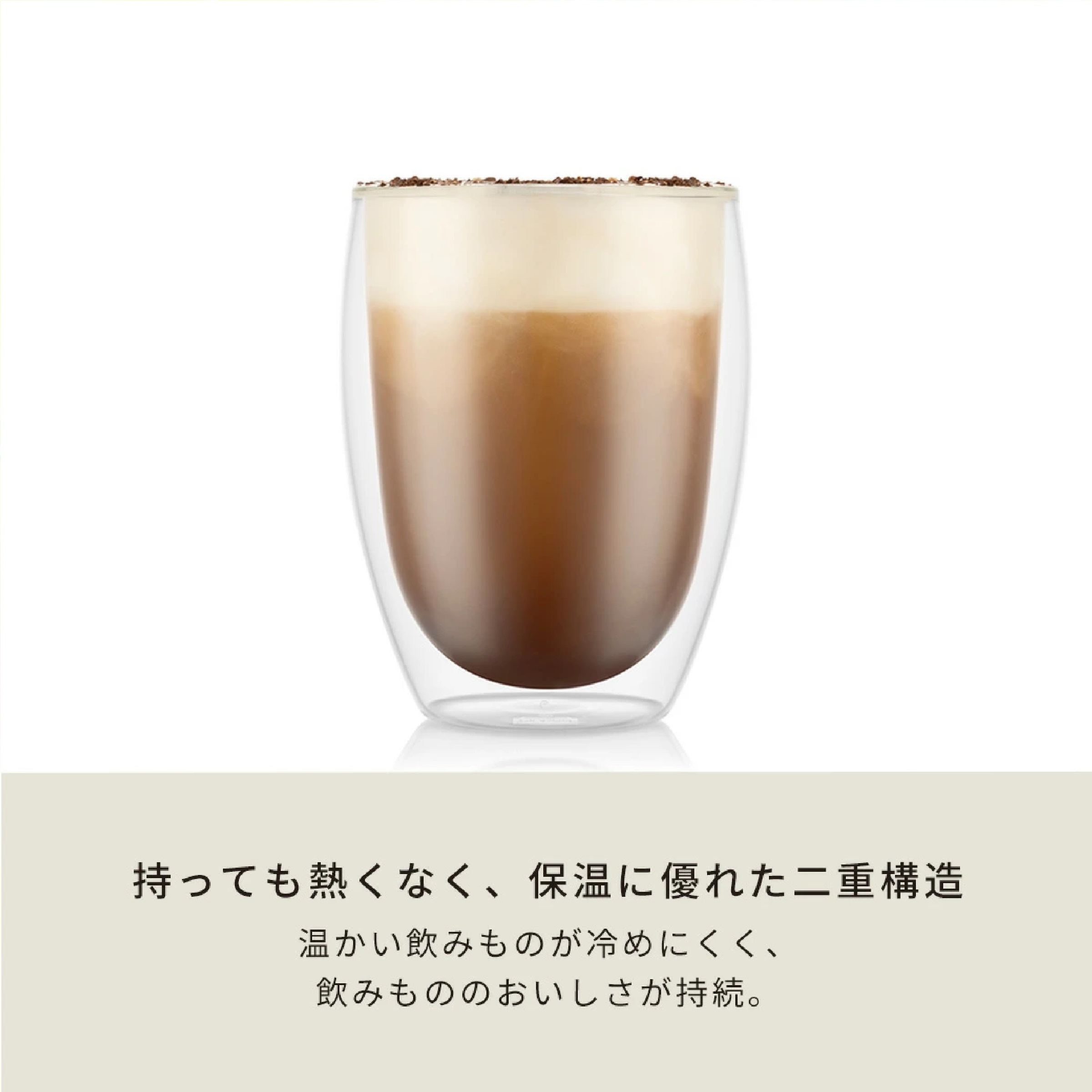 ボダム ダブルウォールグラス パヴィーナ 2個セット 350ml